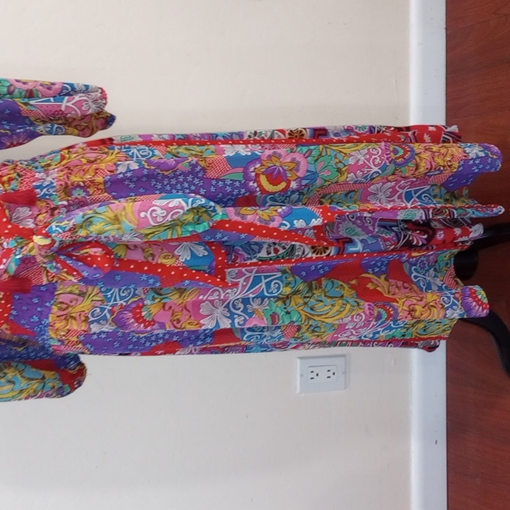 Diane Freis Georgette Whimsy Patchwork Bohemian M… - image 6